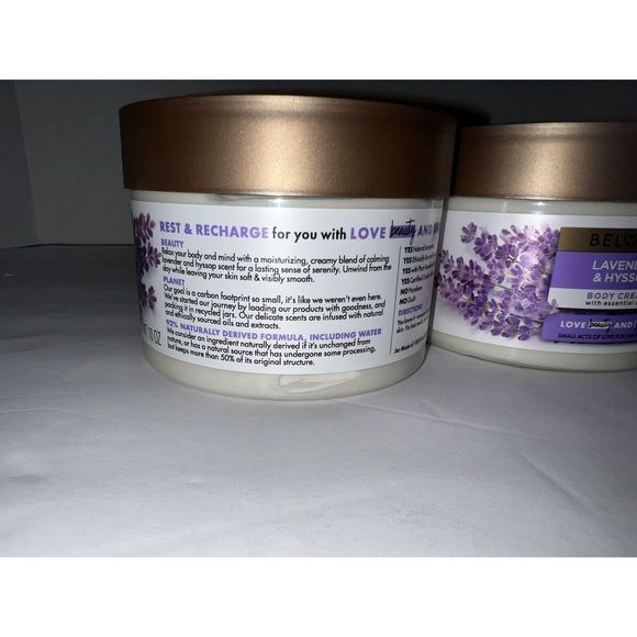 Beloved 10 Oz Lavender & Hyssop Whipped Body Cream With Essential Oils Lot Of 4 - Picture 2 of 4